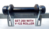 KEEL ROLLER POLYURATHANE + 3 HOLE BRACKET+ END CAPS +19MM SHAFT FOR BOAT TRAILER