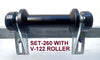 KEEL ROLLER POLYURATHANE + 3 HOLE BRACKET+ END CAPS +19MM SHAFT FOR BOAT TRAILER