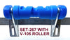 KEEL ROLLER POLYETHYLENE + 3 HOLE BRACKET+ END CAPS +19MM SHAFT FOR BOAT TRAILER