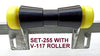 KEEL ROLLER POLYURATHANE + 3 HOLE BRACKET+ END CAPS +16MM SHAFT FOR BOAT TRAILER