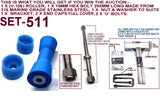 KEEL ROLLER- 200MM + 'T' BRACKET+'U' BOLT+ 2 X FULL COVER END CAPS +19MM HEX BOLT