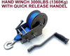 WINCH- HEAVY DUTY 2 SPEED HAND WINCH CAPACITY 3000 LBS OR 1360KG