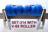 TRAILER KEEL ROLLER WITH SPLIT BRACKET, 'U' BOLTS & 16MM SHAFT FOR BOAT TRAILERS