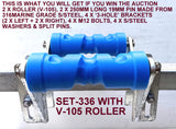 BOAT KEEL POLYETHYLENE ROLLER + 3 HOLE BRACKET + 19MM SHAFT