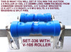 BOAT KEEL POLYETHYLENE ROLLER + 3 HOLE BRACKET + 19MM SHAFT