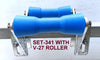 BOAT TRAILER DOUBLE ACTION KEEL POLYETHYLENE ROLLER + 3-HOLE BRACKET + 16MM SHAFT