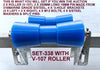 BOAT KEEL POLYETHYLENE ROLLER + 3 HOLE BRACKET + 19MM SHAFT