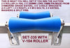 BOAT KEEL POLYETHYLENE ROLLER + 3 HOLE BRACKET + 19MM SHAFT