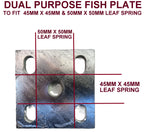 ‘U’ BOLTS & FISH PLATE FOR LEAF SPRING BOAT TRAILERS