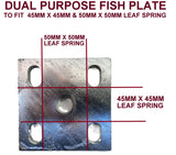 ‘U’ BOLTS & FISH PLATE FOR LEAF SPRING BOAT TRAILERS