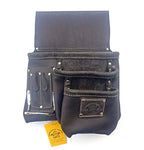 SINGLE LEATHER RIGGER POUCH WITH STEEL HAMMER HOLDER AND HEAVY DUTY TOOL BELT