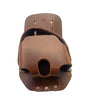 SINGLE LEATHER RIGGER POUCH WITH 2X STEEL HAMMER HOLDER AND HEAVY DUTY TOOL BELT