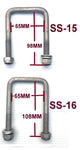 M12 X FULLY GALVANIZED ' U ' BOLTS FOR ALL SIZES CROSS BAR/ TUBE/CROSS SECTION.