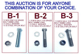 BOLTS-'M16- SUPER HEAVY DUTY 8.8 GRADE WITH WASHERS & NYLOCK NUTS.