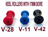 KEEL POLYURETHANE ROLLES SIZE-102MM TO 114MM FOR BOAT TRAILERS WITH'"C BRACKETS