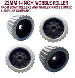 WOBBLE ROLLER RIB GREY- 112MM X 73MM X 22MM