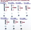 BOLTS- 'M12 X GALVANIZED BOLT WITH GALVANIZED WASHERS & NYLOCK NUTS.