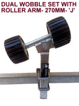 SUPER HEAVY DUTY DUAL WOBBLY SETS FOR BOAT TRAILERS WITH BLACK WOBBLE ROLLER