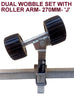 SUPER HEAVY DUTY DUAL WOBBLY SETS FOR BOAT TRAILERS WITH BLACK WOBBLE ROLLER