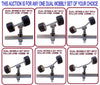 SUPER HEAVY DUTY DUAL WOBBLY SETS FOR BOAT TRAILERS WITH BLACK WOBBLE ROLLER