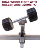SUPER HEAVY DUTY DUAL WOBBLY SETS FOR BOAT TRAILERS WITH BLACK WOBBLE ROLLER