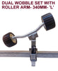 SUPER HEAVY DUTY DUAL WOBBLY SETS FOR BOAT TRAILERS WITH BLACK WOBBLE ROLLER