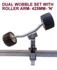 SUPER HEAVY DUTY DUAL WOBBLY SETS FOR BOAT TRAILERS WITH BLACK WOBBLE ROLLER