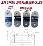 BOAT TRAILER FRONT & REAR LEAF SPRING SINGLE AXLE HANGER WITH 4-HOLE ‘U’ BOLT ON
