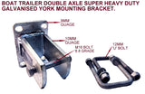 BOAT TRAILER DOUBLE AXLE EYE ROCKER TYPE 50MM SPRING LEAF HOT DIPPED MOUNTING ASSEMBLY KIT