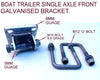BOAT TRAILER FRONT & REAR LEAF SPRING SINGLE AXLE HANGER WITH 4-HOLE ‘U’ BOLT ON
