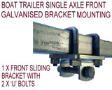 BOAT TRAILER FRONT & REAR LEAF SPRING SINGLE AXLE HANGER WITH 4-HOLE ‘U’ BOLT ON