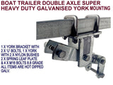 BOAT TRAILER DOUBLE AXLE EYE ROCKER TYPE 50MM SPRING LEAF HOT DIPPED MOUNTING ASSEMBLY KIT