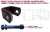 LEAF SPRING SINGLE AXLE NON-GALVANISED HANGER & SLIPPER FOR TRAILERS