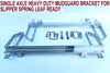SINGLE AXLE HEAVY DUTY MUDGUARD ASSEMBLY FOR SLIPPER SPRING LEAF READY TO FIT SUITABLE FOR 13"& 14" WHEELS