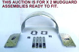 MUDGUARD-GALVANISED STEEL FOR SINGLE AXLE + NON SKID STEP TO SUIT 13"& 14" WHEELS