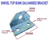 BOAT TRAILER & JET SKI BUNK UPRIGHT BRACKET WITH SWIVEL TOP AND U BOLTS FOR BOAT TRAILERS