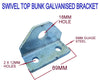 BOAT TRAILER & JET SKI BUNK UPRIGHT BRACKET WITH SWIVEL TOP AND U BOLTS FOR BOAT TRAILERS