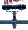 KEEL ROLLER WITH 'T' BRACKET WITH 19MM BOLT AND FULL COVER END CAPS