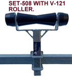 KEEL ROLLER WITH 'T' BRACKET WITH 19MM BOLT AND FULL COVER END CAPS