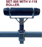 KEEL ROLLER WITH 'T' BRACKET WITH 19MM BOLT AND FULL COVER END CAPS