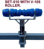 KEEL ROLLER- 200MM + 'T' BRACKET+'U' BOLT+ 2 X FULL COVER END CAPS +19MM HEX BOLT