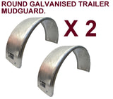 2 X TRAILER WHEEL GUARDS-GALVANISED FOR SINGLE AXLE TRAILER