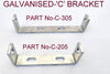KEEL ROLLER BRACKETS 205MM OR 305MM WITH 8MM GUAGE 'C' BRACKET