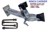 WINCH POST (70MM X 70MM) + HALF MOON PLATE + 3000LBS WINCH FOR BOAT TRAILERS.