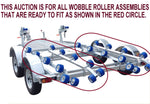 DOUBLE JET SKI ROLLER ASSEMBLY-1820MM LONG WITH SPECIAL MOUNTING BRACKETS