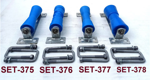 KEEL ROLLER WITH 'C' BRACKET + "U" BOLTS + 16MM SHAFT FOR BOAT TRAILERS.