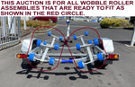 SUPER HEAVY DUTY-WOBBLE ROLLER FULL SET FOR BOAT TRAILER - 4 X QUAD SETS WITH SPECIAL BRACKET