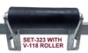 KEEL ROLLER-POLYURETHANE ROLLERS WITH 3-HOLE BRACKET & 19MM S/STEEL SHAFT.