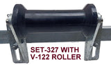 KEEL ROLLER-POLYURETHANE ROLLERS WITH 3-HOLE BRACKET & 19MM S/STEEL SHAFT.