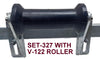 KEEL ROLLER-POLYURETHANE ROLLERS WITH 3-HOLE BRACKET & 19MM S/STEEL SHAFT.